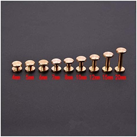 Bengkui 10 pcs solid mesingane ravnine gumb Stud Stud vijak zakopčane kožnim remenom za šivanje ručno izrađenih DIY dodataka gumbi