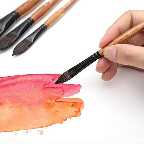 Jjzxc ovalni umjetnički akvarelni četkica četkica umjetnost mekane četke slikanje olovke za gouache pranje/mop art zalihe