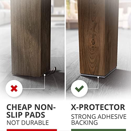 Ne -Slip Namještaj za namještaj X -Protector - 8 PCS 4 - Premium Namještaj za hvataljke! Gumene stopala za zaštitnike tvrdog drva za