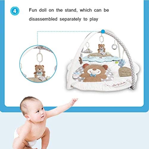 Kuandarm medvjed uzorak sklopiva prostirka za bebe s fitness okvirom privjeske igračke mekanog tepiha za nogu teretana