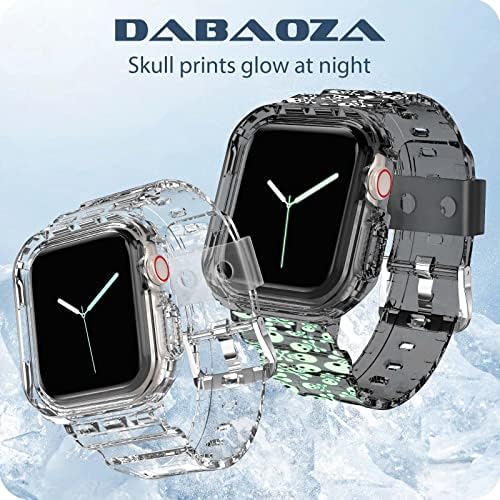 Dabaoza kompatibilan za Clear Apple Watch Band 45 mm 44 mm 42 mm 41 mm 41 mm 40 mm 38 mm ultra, muškarci Women Watch bend s slučajevima
