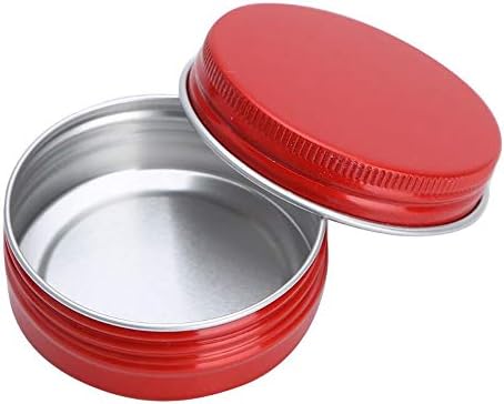 1 oz/30 ml crvena aluminijska limenka s vijčanim poklopcem 10 pakiranja metalnih okruglih limenki aluminijske limenke spremnici metalni