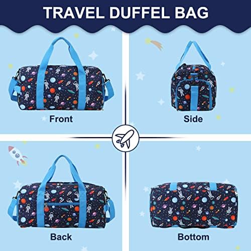 Dječja duffle torba za dječake, ravna otporna na vodu za putničku torbu preko noći torbe za torbu za teretanu sport s odjeljkom za