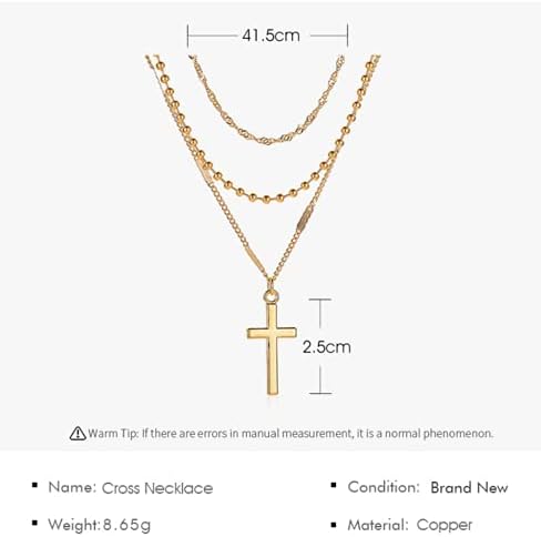 ANLAGRACE Bohemia slojevita choker ogrlica križa privjesak ogrlica srebrne perle choker višesloj višeslojnu križnu ogrlicu nakit za