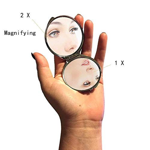 Ogledalo, ogledalo šminke, mačje ogledalo za muškarce/žene, 1 x 2x povećalo
