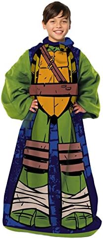 Nickelodeonove tinejdžerske mutantne kornjače, biti leo odrasli udoban deka s rukavima, 48 x 71, multi boja
