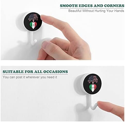 Italija nas korijenski srčani okrugli plastični kuci za višekratnu upotrebu ljepljive kuke Viseće zidne kuke za kuhinjsku kupaonicu