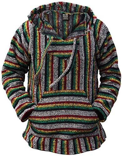 Autentična meksička baja hoodie - jakna od pulovera od pulovera