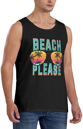 Muška plaža molim tenke, smiješne plaže hola havajske palmine odmor ljetni grafički rukav majice majice