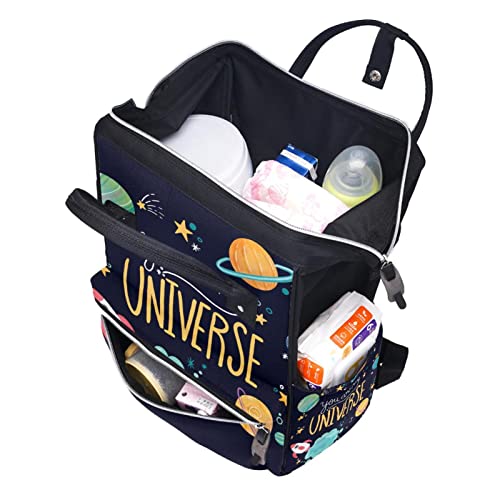 Svemirski planeti Prostor pelena torbica torbi mame ruksak Veliki kapacitet pelena torbica za njegu za njegu beba za njegu bebe