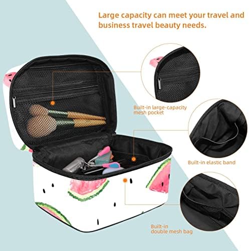 Lorvies ljetne voćne lubenice akvarelni uzorak kozmetička vrećica platno topove toaletne vrećice gornja ručka jednostruka makeup torba