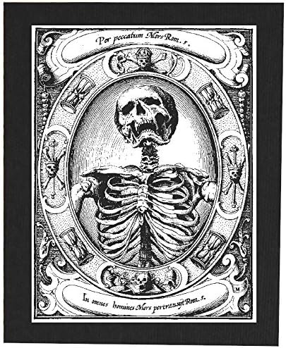 Memento Mori platno za ispis ili leđa - Alexander Mair sjećate se smrti lubanje okultno gotički kostur srednjovjekovni Danse macabre