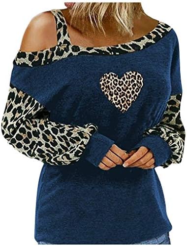 UIOP ženskog leoparda s modnim tiskanim majicama s dugim rukavima s modnim tiskanim majica