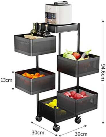 Fotoev rotirajuće police za dom Univerzalni stalak za skladištenje kotača Pod višeslojni stalak za skladištenje voća i povrća