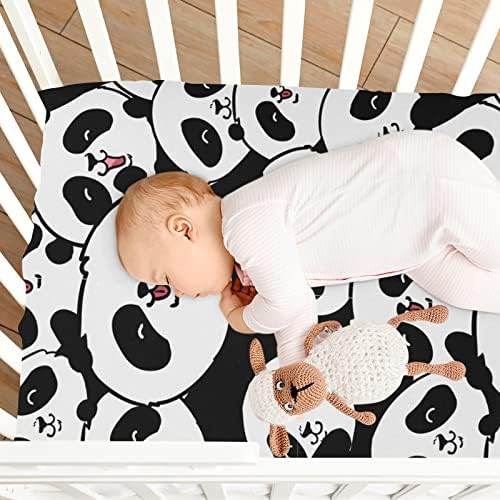 Baby slatka panda crtana krevetića za dječake djevojčice, listovi madraca za malu djecu, madrac s krevetićima, opremljeni Sheete 20201396