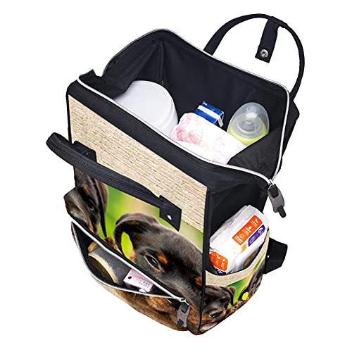 Rottweiler torbe za pelene torbe mame ruksak Veliki kapacitet za pelene torbe za njegu za njegu beba za njegu bebe