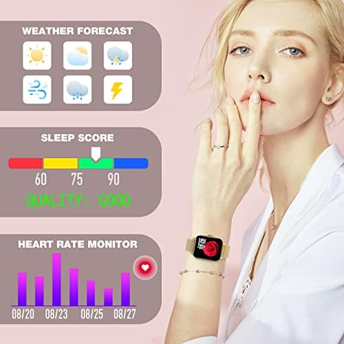 Colesma Smart satovi za žene fitness tracker sa otkucajem srca, monitor za spavanje pametni sat s tekstom i nazovite pametni sat zaslona