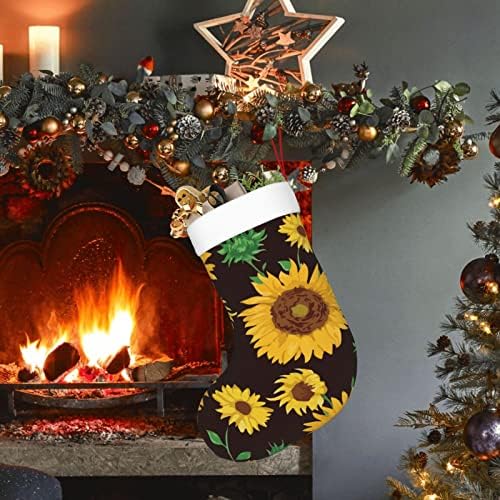 Augesterno božićne čarape ljetni suncokret cvjetni uzorak dvostrani kamin viseće čarape