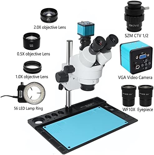 Laboratorijski mikroskop oprema Trinokularni stereo mikroskop s H_DMI 38MP VGA USB kamera C-Mount CTV 0,5x objektiv za elektronički