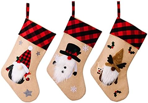 Nsqfkall velike čarape čarape za slatkiše božićni ukrasi home odmor božićne zabave ukrasi perda zanat