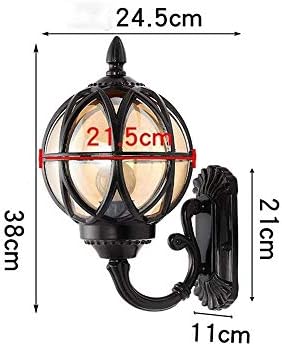 Uaste zidna svjetiljka kreativni oblik kuglice vodootporna zidna svjetiljka Vanjska europska vrata retro e27 zidna svjetlost tradicionalna