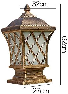 GJCQZQ PATHWAY Svjetla Vintage Gate Light Outdoor Garden Light Svjetlosna svjetiljka E27/IP65/Die Livad aluminijska/staklena lampica