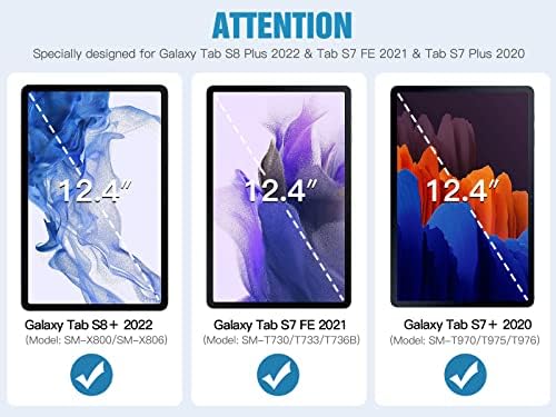 Timovo [2 paketi zaslon Zaštitnik kompatibilan s Galaxy Tab S8 Plus 12,4 inča 2022/Galaxy Tab S7 Fe/Galaxy Tab S7 Plus, Anti-Fingerprint/Anti-Glare/pisanje