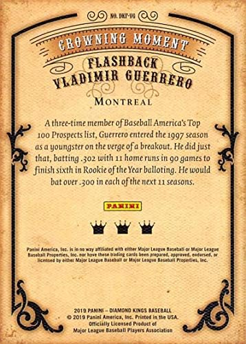 2019 Panini Diamond Kings DK Flashbacks 8 Vladimir Guerrero Montreal Expos Baseball Trading Card