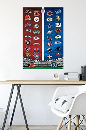 Trends International NFL liga - Logotipi 22 Zidni plakat, 22.375 x 34, neradana verzija