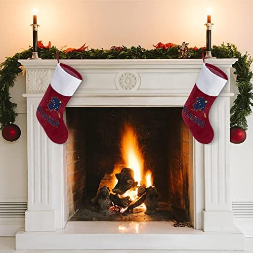 Aljaska karta zastava božićna čarapa božićne čarape torbica house obiteljski božićni dekor
