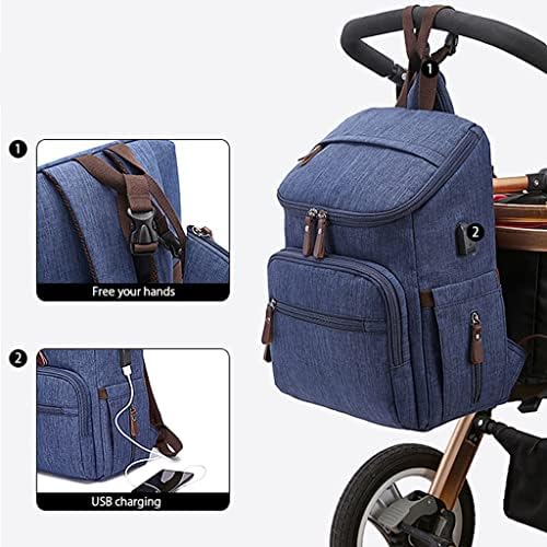 Dezhao Backpack pelena, putni ruksak s USB lukom za punjenje mama tate, anti-vode majčinstva za materinsko sredstvo za prevladavanje