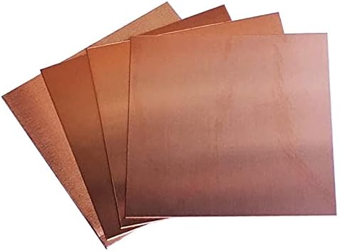 Nianxinn bakreni lim folija bakreni list 4 PCS Metalni materijal 50 mm x 50 mm debljine 0. 8 mm za industriju opskrba metalnim pločama