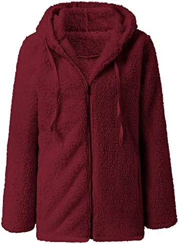 Žene vuneni moda jesen jesen zima tople plišane kapuljače jakna dugi rukav plus veličina zatvarača s patentnim zatvaračem