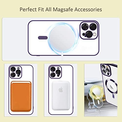 GayOj za iPhone 13 Pro Clear, magnetska futrola kompatibilna s magsafeom [otpor na udarce i prašinu] [Ugrađeni zaštitnik objektiva