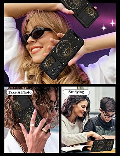 Goocrux (2in1 za Samsung Galaxy S21 Ultra Case za žene djevojke Slatke Sunčeve zvijezde Telefonske poklopce Moda Dizajn uzorka za ispis