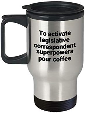 Zakonodavni dopisnik putnička šalica smiješna sarkastična noviteta od nehrđajućeg čelika, ideja za poklon za kavu za kavu