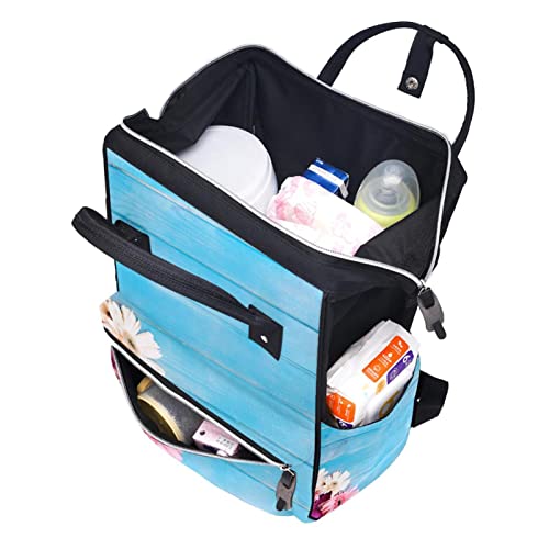 Ružičasta gomila pelena torbi za torbe mame ruksak veliki kapacitet za pelene torbe za njegu za njegu bebe
