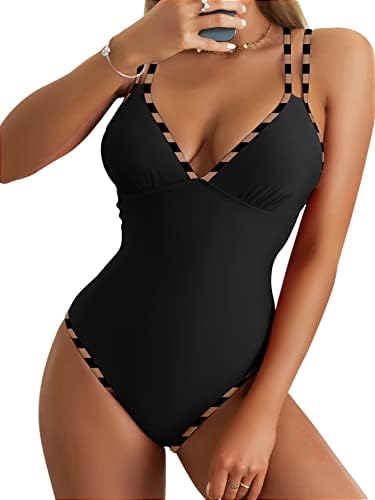 B2Prity ženski v vrat jednodijelni kupaći kostim za kontrolu trbuha kupaći kostim za kupaće kostim kostim za 1 komad kupaći kostim