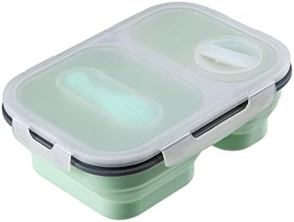 Silikonska sklopiva kutija za ručak pravokutni pretinac prijenosna zatvorena kutija za ručak izolacijska kutija za ručak mikrovalna