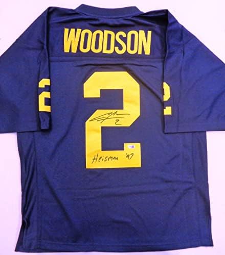 Charles Woodson Autographed Mitchell & Ness University of Michigan Jersey w/ Heisman '97 - Autografirani dresovi s fakulteta