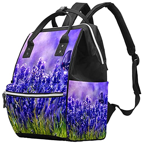 Leptir u cvjetnim poljskim pelenama torbe torbe mame ruksak veliki kapacitet pelena torbe za njegu za njegu bebe