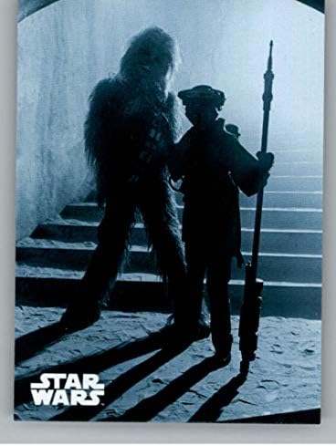 2020. Topps Star Wars Povratak Jedi crno -bijele plave nijanse Shift 15 Chewbacca i njegova službenika za trgovanje nonsport Standard