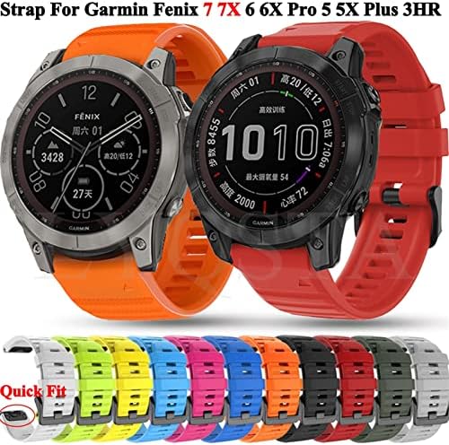 Eidkgd 22 26mm Quickfit Smart Watch kaiševi za Garmin Fenix ​​7 7s 7x Fenix ​​6 6x 5s 5x Plus 935 945 3HR BRZO ODRŽAVANJE Silikonske