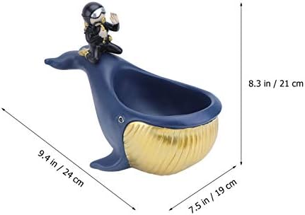 Cabilock predjela ploča zalogaj zdjela smola nakit ladica prsten držač ključa ključa kitova ronilački zanat figurice sigurice ladice