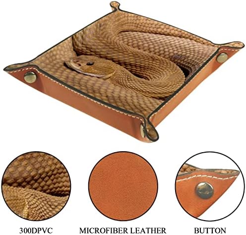 Tacameng Basilisk Rattlesnake Snake gmizavca, kutije za odlaganje Male kožne ladice za ladice za ladice Sunndries ladica za ključ,