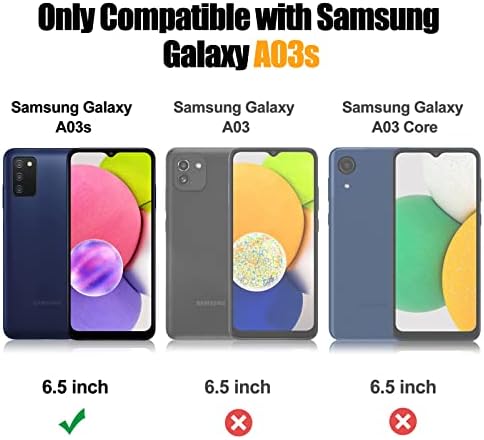 Jame dizajnirana za slučaj Samsung Galaxy A03S, slučaj Samsung A03s sa zaštitnikom zaslona [2 pakiranje], Slim Fit Ring Magnetic Car