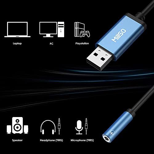 Millso Bundle USB do 3,5 mm audio priključni adapter + USB C ženska osoba na USB muški adapter