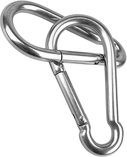 Aowish Spring Snap Hook Carabiner Teška dužnost | 304 kopče za ključeve od nehrđajućeg čelika | 2-1/2 '' 3-1/8 '' 4 '' 5-1/2 '' Dužina