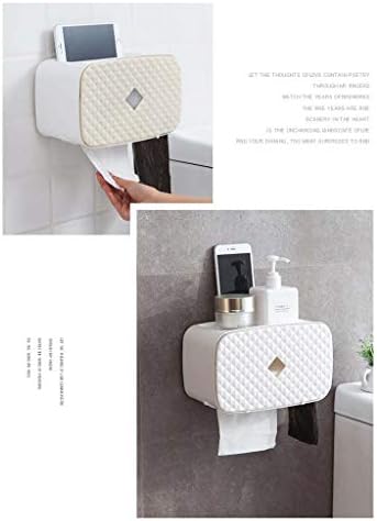 FXBZA držač toaletnog papira Zidni nosač Multifunkcionalni držač za toaletni valjak Self ljepljivi vodootporni bez bušenja za bušenje