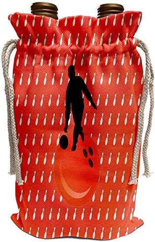 3Drose Beverly Turner Sports Design - Čovjek na kuglu za kuglanje s pozadinom kuglanja, crvena - vinska torba